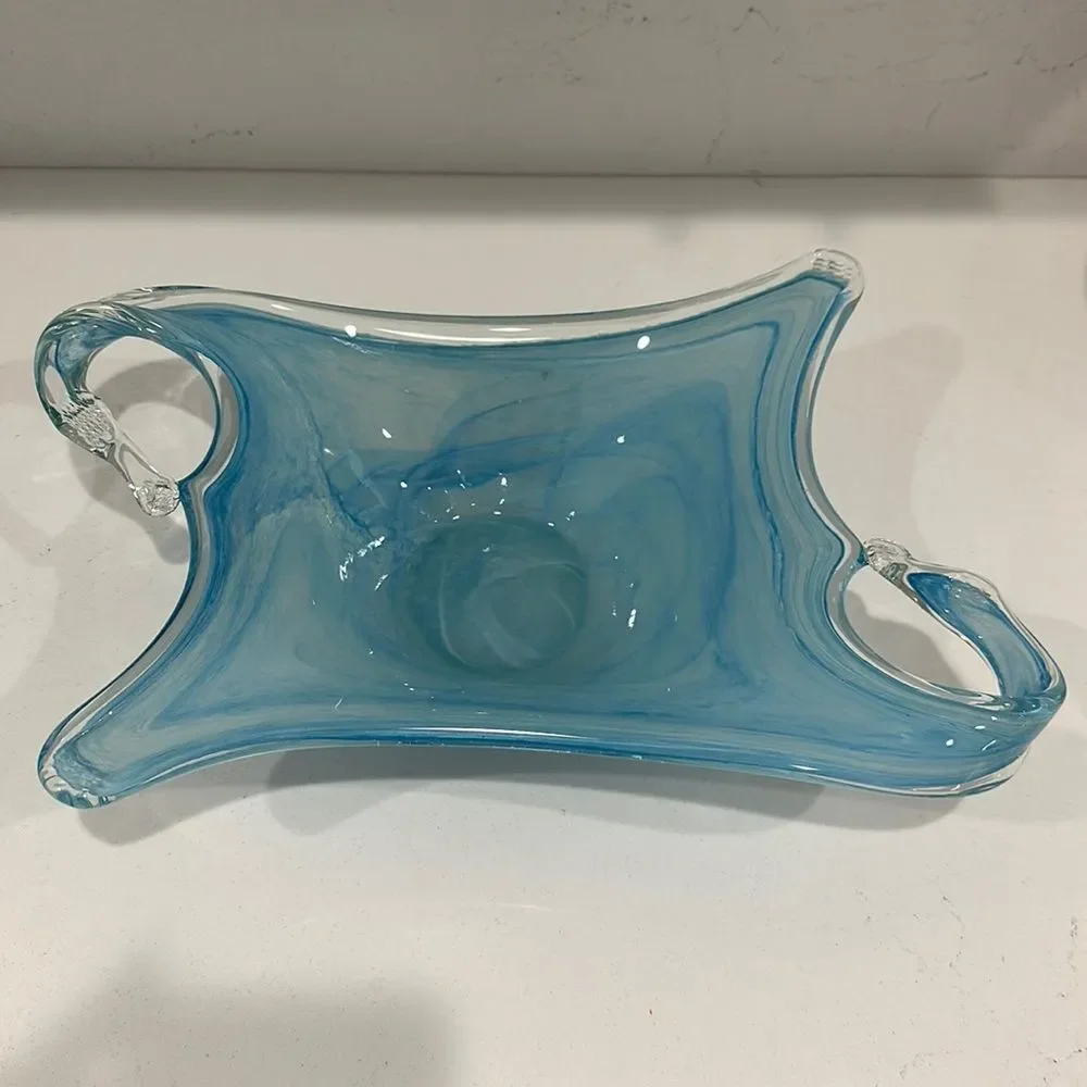 Blue ocean crystal bowl